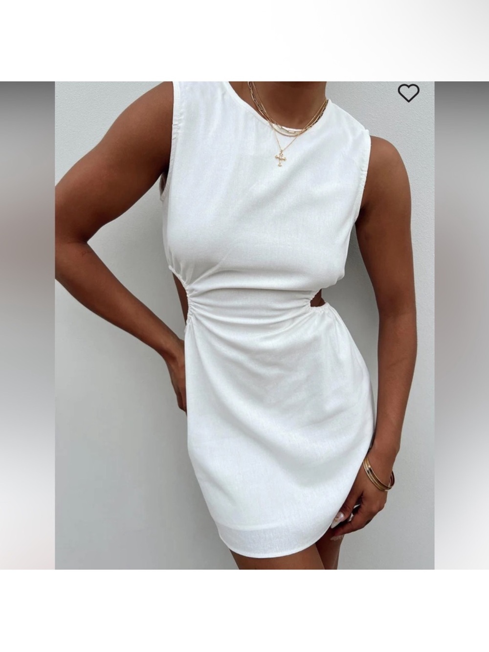 Princess Polly White Mini Cutout Dress